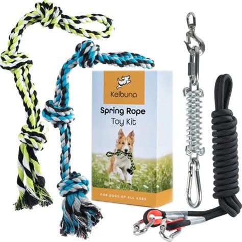 Spring Pole For Dogs Pitbull Dog Tug Toy Kit Bonus Rope Toy Strong