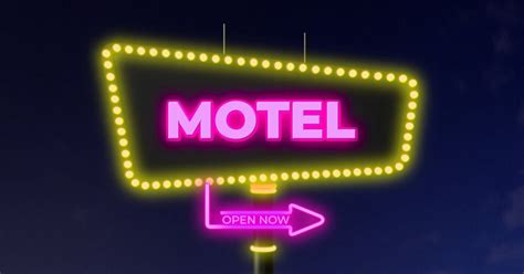 Neon Motel Sign Mockup Graphic Templates Envato Elements