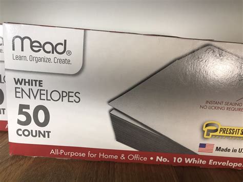 Mead Plain White Envelopes Self Sealing Pack Of 3 Ebay
