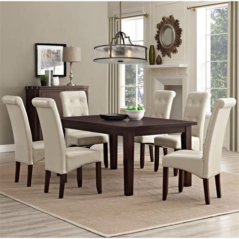 Alibaba.com offers 891 cream colored dining room table and chairs products. Simpli Home Cosmopolitan 7-Piece Dining Set with 6 ...