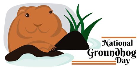 National Groundhog Day, Horizontal banner design for theme design