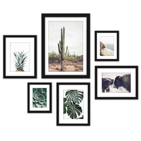 contemporary southwest photography 6 piece framed gallery wall set americanflat framed art