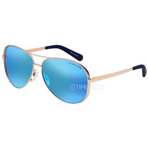 michael kors chelsea mirrored blue aviator ladies sunglasses mk5004 100325 59