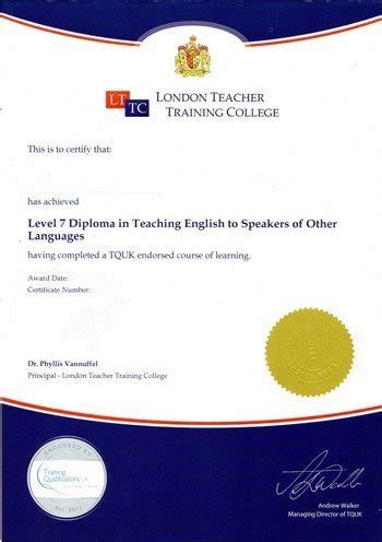 Continuing education through a bachelor's degree, though, may make the individual more likely to be promoted in the field. GRADUATE DIPLOMA IN TESOL - LTTC,UK | Universal Business ...
