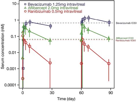Serum Concentrationtime Curves For Ranibizumab Bevacizumab Or