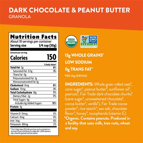 Love Crunch Organic Dark Chocolate Peanut Butter Granola 11 5 Oz Shipt