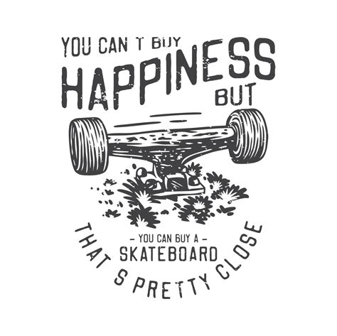 American Vintage Illustration You Cant Buy Happiness But You Can Buy A