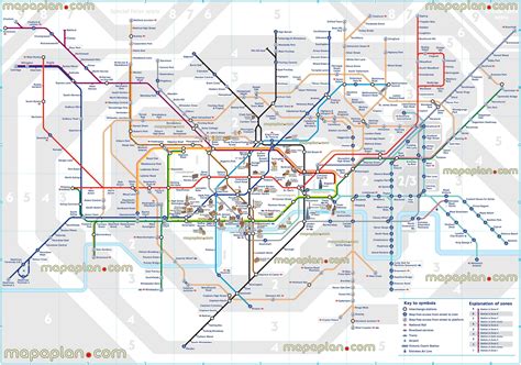 London Tube Underground Stations Zones Marked Public Transportation