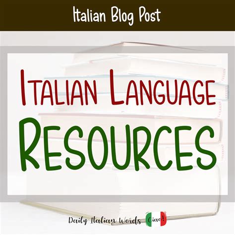 The Best Italian Language Resources Daily Italian Words