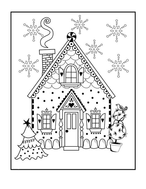 Christmas House Coloring Pages For You