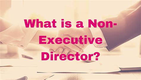 What Is A Non Executive Director 1accounts Online
