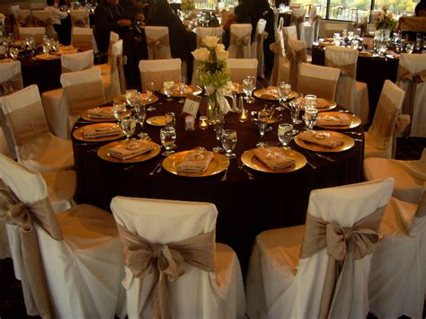 Beautiful Wedding Table Setting Chair Covers And Bows My
