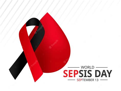 Premium Vector World Sepsis Day Design Concept With Blood