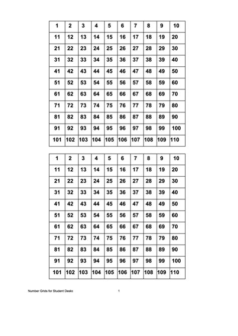 Small Hundred Grids Template Printable Pdf Download
