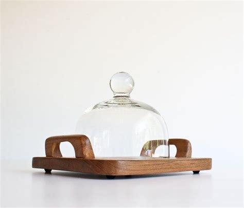 Vintage Mid Century Teak And Glass Cheese Tray By Kibster On Etsy