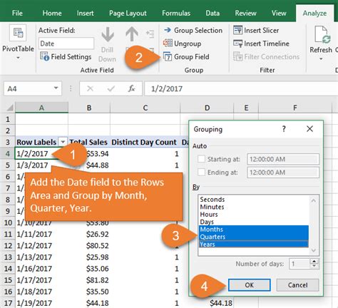 Calculate Average By Date In Excel Pivot Table