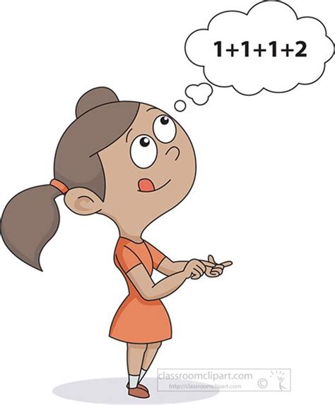Mathematics Clipart Girl Using Fingers To Count Clipart Classroom