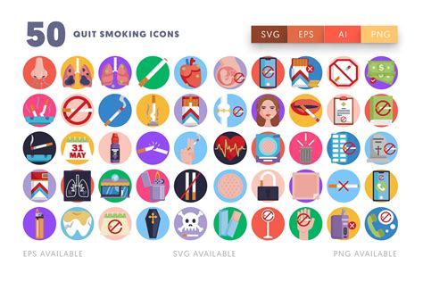 50 Quit Smoking Icons Dighital Icons Premium Icon Sets For All Your
