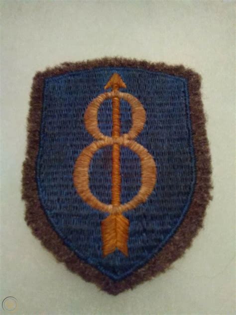 Original 8th Infantry Division Patch Embroidery On Wool 3854318483