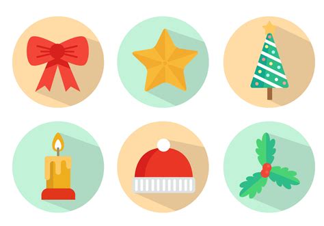 Free Christmas Icons Vector 111897 Vector Art At Vecteezy