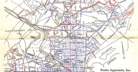 Philadelphia Transit Map 1940 Subways And Trolleys Transit