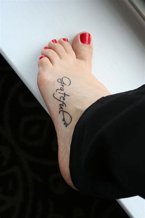 Simple Lettering Pretty Foot Tattoo Tattooimagesbiz
