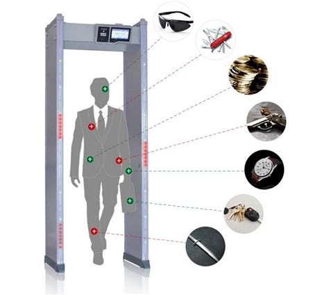 Portable Walk Through Metal Detector Security Gate 20w With Sound