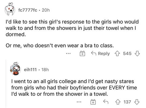 clever college girl gets revenge after being told to “stop walking around braless” in her dorm