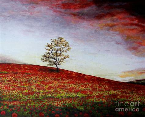 Lonely Tree Painting By Judy Kirouac