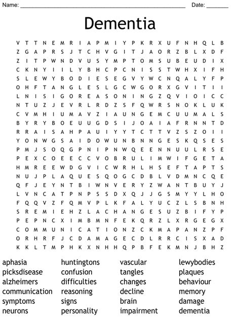 Easy Word Search Puzzles For Dementia