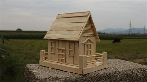 How to make a popsicle stick house - Simple Tutorial | Popsicle stick house, Popsicle stick ...