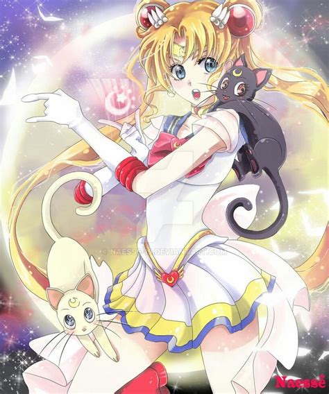 Luna Usagi And Artemis Luna And Artemis Sailor Moon Sailor Moon Crystal