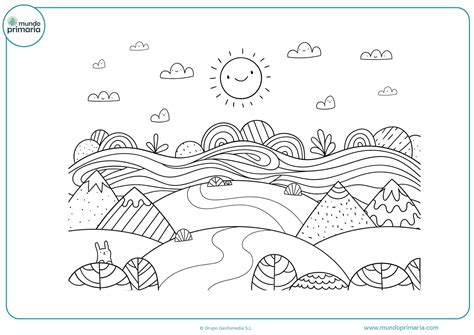 Dibujos Para Colorear Sobre Paisajes Naturales - Impresion gratuita
