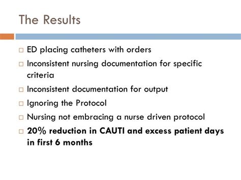 Ppt A Nurse Driven Protocol For Urinary Catheter Removal Powerpoint