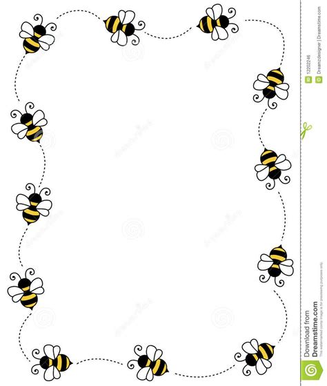 Bee Border Frame Bee Cards Bee Themed Classroom Bee Crafts