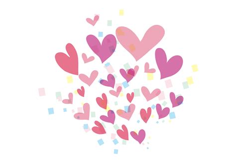 可愛いイラスト無料｜バレンタイン 背景 やわらか ピンク ハート − Free Illustration Valentine