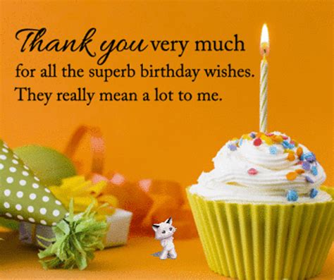 Thanks For All Superb Wishes Free Birthday Thank You Ecards 123