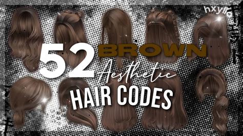 52 Aesthetic Brown Hair Codes • Roblox Youtube