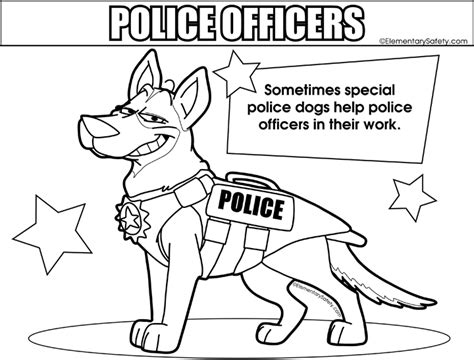 police dogs coloring police officers