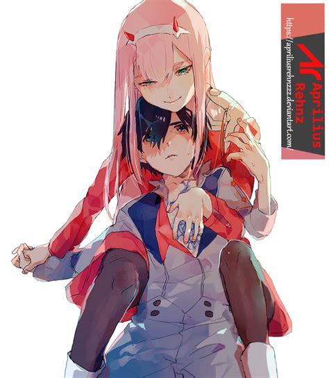 Explore the 710 mobile wallpapers associated with the tag zero two (darling in the franxx) and download freely everything you like! Render35 - Hiro X Zero Two by ApriliusRehnzzz | Garotos ...