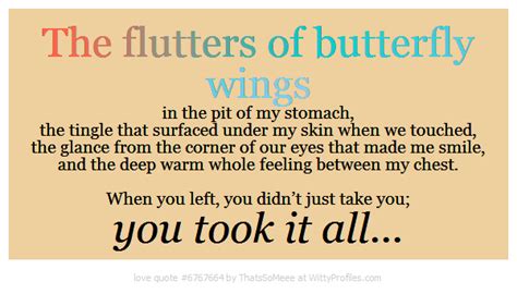 The Flutters Of Butterfly Wings In The Pit Of My Stomach The Tingle
