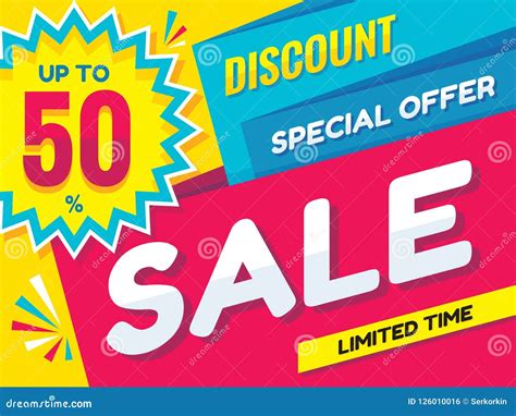 Sale Vector Creative Banner Illustration Abstract Concept Discount