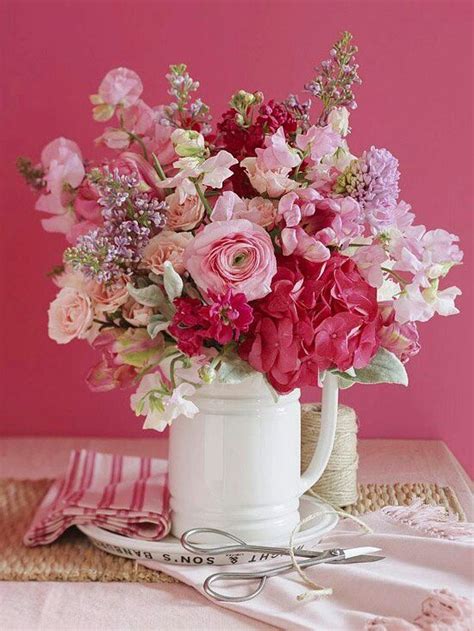 Vase Arrangement In Pinks Beautiful Flower Arrangements Beautiful