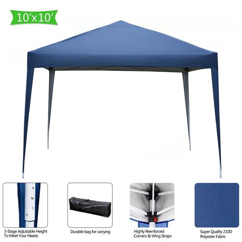 Topcobe 10 X 10 Pop Up Canopy Tent Easy Set Up Canopy Tent Canopy