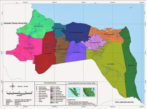 Peta Kabupaten Tanjung Jabung Timur
