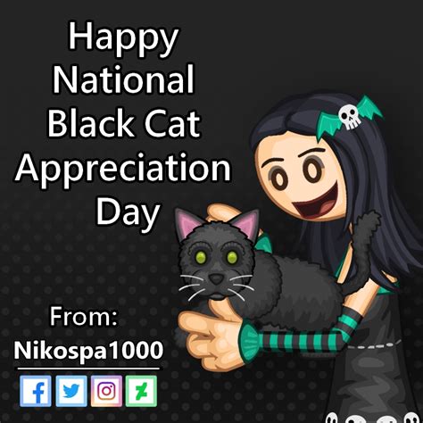 Happy National Black Cat Appreciation Day By Nikospa1000 On Deviantart