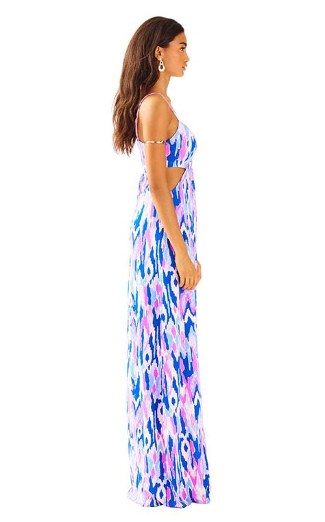 Lyst Lilly Pulitzer Linley Cut Out Maxi Dress In Blue