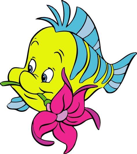 Via How To Draw Flounder From The Little Mermaid Draw Central