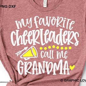 My Favorite Cheerleaders Call Me Grandma Svg Cheerleader Etsy