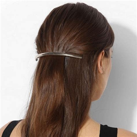 1 Pc Women Silver Gold Metal Leaf Hair Clip Hairpin Barrette Hair